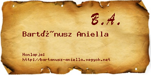 Bartánusz Aniella névjegykártya